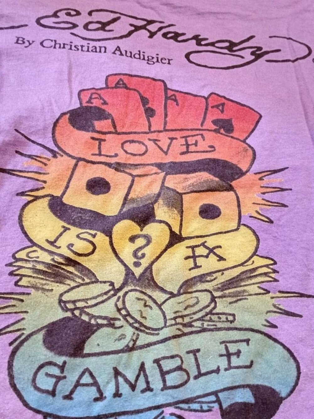 Distressed Ed Hardy Y2K Tee